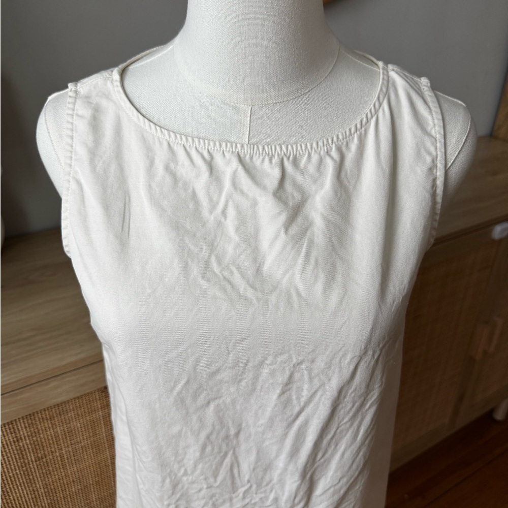 A.K.A. Eddie Bauer | Sleeveless Longline Silk Blend Top - Picture 2 of 6